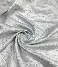 Жаккард белая\серебро волна